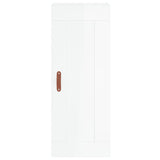 Highboard High Gloss White 34.5x34x180 cm Engineered Wood 3200171