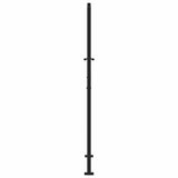 Garden Gate Black 100x175 cm Steel Leaf Design 4100962
