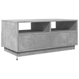 Coffee Table with LED Lights Concrete Grey 90x49x40 cm 839836