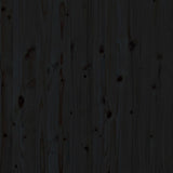 Wall Headboard Black 126x3x91.5 cm Solid Wood Pine 824682