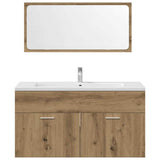 ZNTS 3 Piece Bathroom Furniture Set Artisan Oak Engineered Wood 3328592