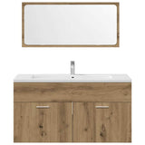 3 Piece Bathroom Furniture Set Artisan Oak Engineered Wood 3328592