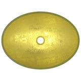 Basin Glass 50x37x14 cm Gold 345261
