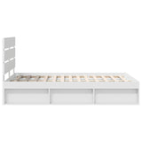 Bed Frame with Headboard White 120 x 190 cm Solid Pine Wood 3411768