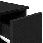 ZNTS Bedside Cabinets with Drawer 2 pcs Black Oak 20x36x60 cm 858698