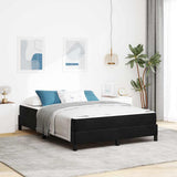 Box Spring Bed with Mattress Black 140 x 220 cm Fabric 3398793