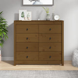 Side Cabinet Honey Brown 100x40x90 cm Solid Wood Pine 821772