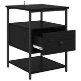 Bedside Cabinet 2 pcs Black Oak 40 x 42 x 56 cm Engineered Wood 881879