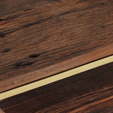 Coffee Table Gold Stainless Steel and Solid Wood Sleeper 350022