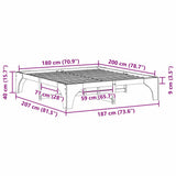 Bed Frame Brown 180 x 200 cm Solid Pine Wood 872979