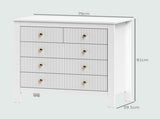 Elegant Chest of Five Drawers - White T3398P330519