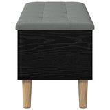 Storage Bench with Cushion Black Oak 102 x 42 x 46 cm 8017751