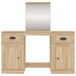 Dressing Table with Mirror Sonoma Oak 130x50x132.5 cm 3185338