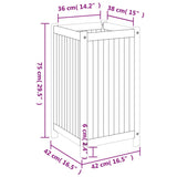 Garden Planter with Liner 42x42x75 cm Solid Wood Acacia 366436