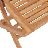 Folding Garden Chair Set of 2 Teak Solid teak wood Standard 362755