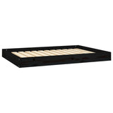 Dog Bed Black 101.5x74x9 cm Solid Wood Pine 820870