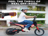 Kids Electric Motorbike 3 Gearboxes Speed Ride on Motorcycle with 41min Ranges - Red T3398P422425
