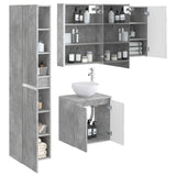 Bathroom Cabinet Set 5 pcs Concrete Grey 53 x 15.5 x 70 cm 3407306