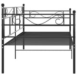 Sofa Bed Frame without Mattress Black Metal 90x200 cm 324767