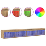 TV Cabinet Set with LED 2 pcs Artisan Oak 100 x 30 x 30 cm 882968