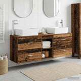 Bathroom Cabinet Set 3 pcs Old Wood 53 x 34.5 x 63 cm 3405857
