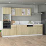 Hanging Glass Cabinet Lyon Sonoma Oak 80x31x60 cm Engineered Wood 849624