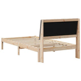 Bed Frame with Headboard Brown 100 x 200 cm Solid Pine Wood 878912