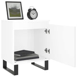 Bedside Cabinets 2 pcs High Gloss White 40x30x50 cm Engineered Wood 826849