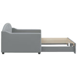 Daybed with Trundle without Mattress Light Grey 90x190 cm Single 3197599