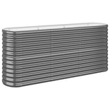 Garden Raised Bed Galvanised Steel 152x40x68 cm Anthracite 318896