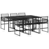 Garden Dining Set Black 3295034