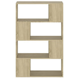 Book Cabinet Room Divider Sonoma Oak 80x24x124.5 cm Engineered Wood 809137