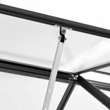 Greenhouse with Base Frame Anthracite Aluminium 4.75 m 48216
