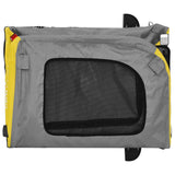 Pet Bike Trailer Yellow and Grey Oxford Fabric and Iron 93833