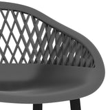 5 Piece Bar Set White and Grey 3057433