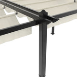 Garden Gazebo with Retractable Roof Cream 3x6 m Aluminium 3217061