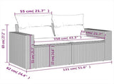 10 Piece Garden Sofa Set with Cushions Beige Poly Rattan 3228898