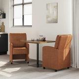 Dining Chairs with Wheels 2 pcs Brown 57 x 67 x 95 cm 42017840