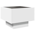 ZNTS Bedside Table with Infinity LED White 40x40x30 cm 3284063