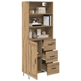 Highboard with Drawer 2 pcs Artisan Oak Engineered Wood 3415880