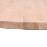 Table Top 90x2.5 cm Round Solid Wood Beech 355919