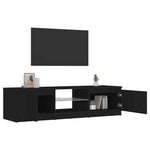 TV Cabinet with LED Lights Black 140x40x36 cm 804293