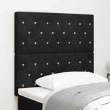 Velvet Headboard Argyle with Headboard Black 90 cm Velvet 3337748