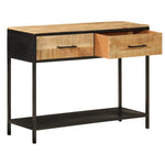 Console Table 100x35x76 cm Solid Wood Mango and Iron 358581