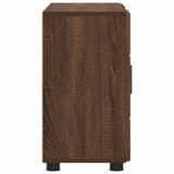 Sideboard with Shelf FLORIN Brown Oak 88.5 x 30.5 x 55.5 cm 880298