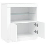 Sideboard with LED Lights White 60.5x37x67 cm 836616