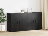 Wall-Mounted Cabinet 2 pcs Black Oak 69.5 x 34 x 90 cm 3394508