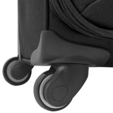 3 Piece Soft Case Trolley Set Black 91315