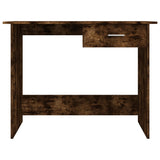 Desk Smoked Oak 100x50x76 cm Engineered Wood 815333