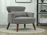 Corduroy Retro Accent Chair - Light Grey T3398P329511